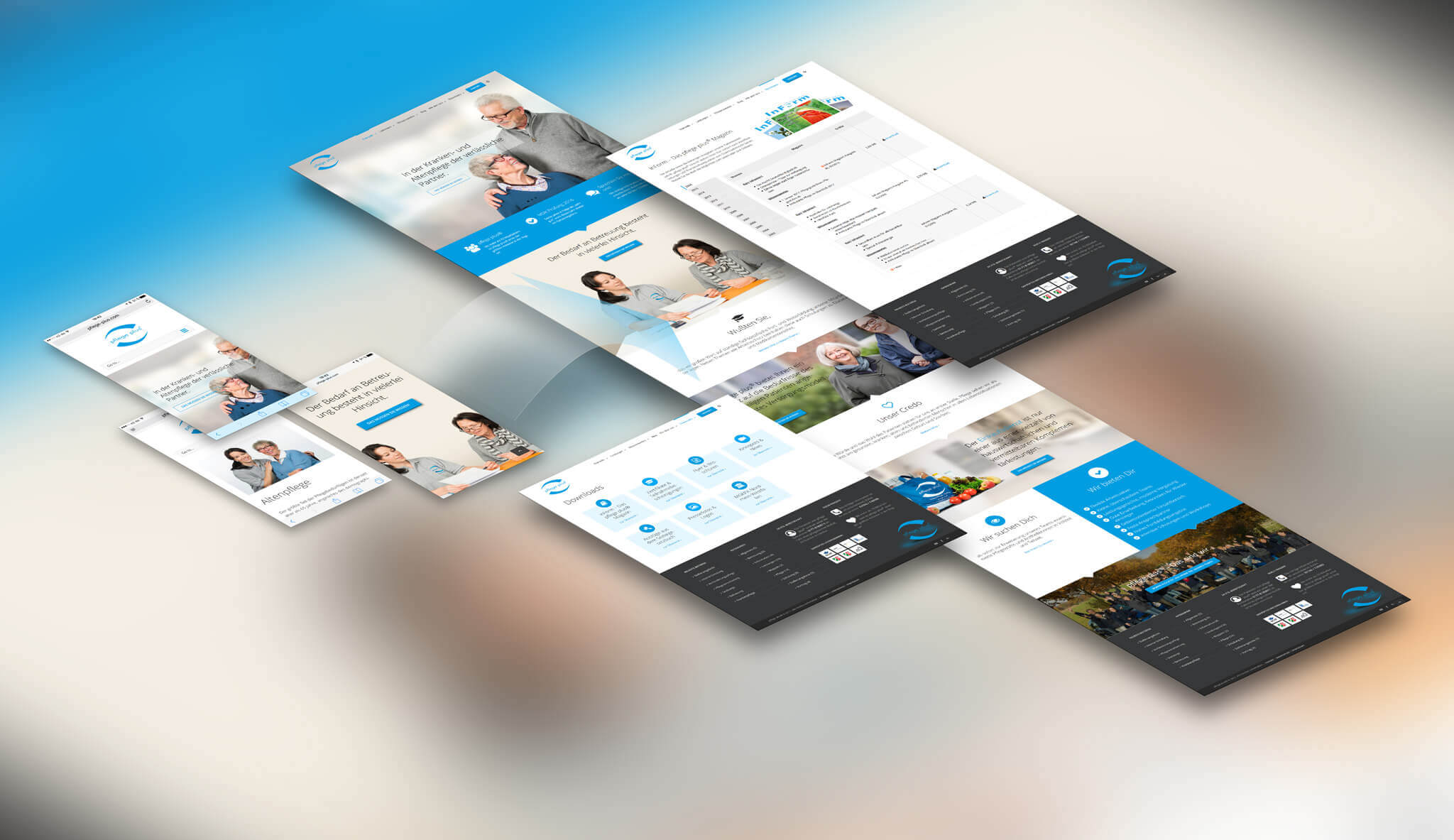 WordPress Website für pflege plus