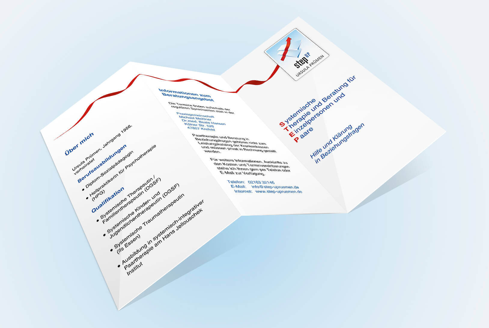 Flyer für stepUP - Ursula Prümen