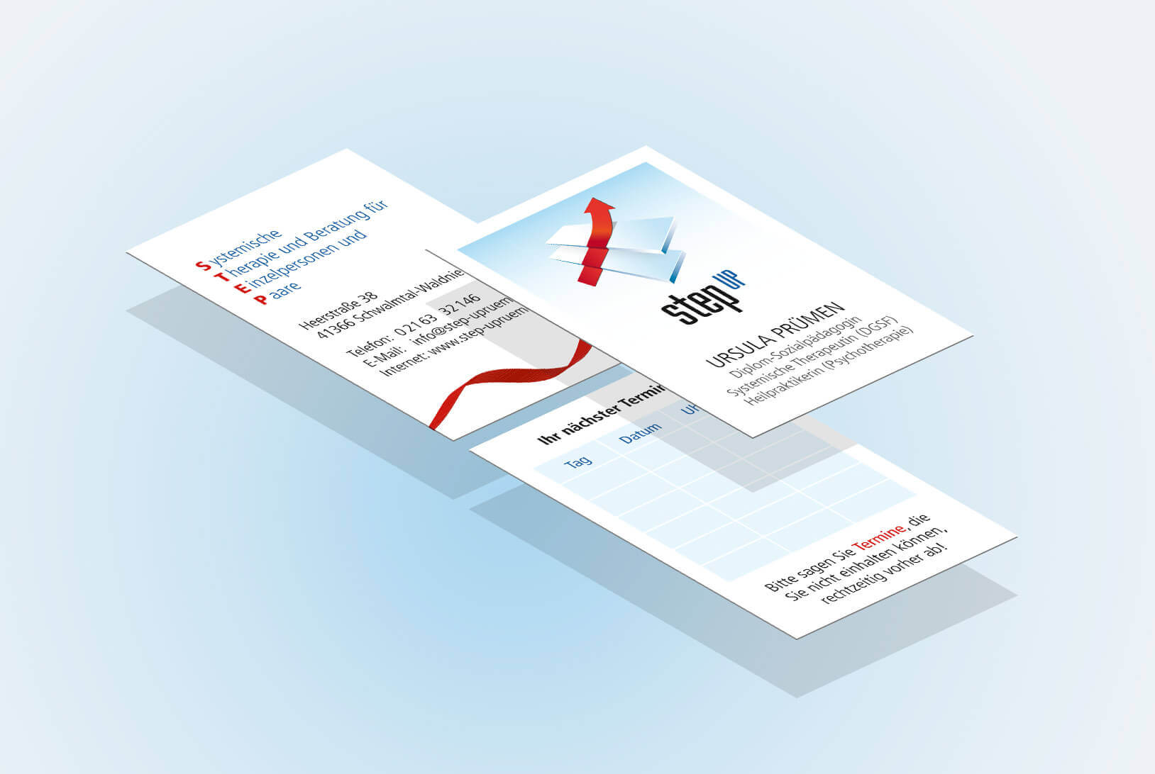 Visitenkarte für stepUP - Ursula Prümen